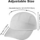 Men Quick Dry Performance Running Cap Lightweight Sports Hat Outdoor Athletic Sun Cap (Grey)