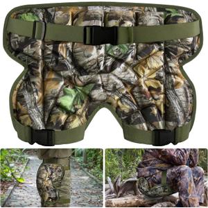 RunNico 22.8'' x14.5'' Wearable Hunting Seat Cushion, Lightweight Hunting EVA Foam Pad with Adjustable Straps, Portable Outdoor Seat Camo Cushion for Hiking Ice Fishing Rock Climbing Accessories