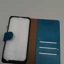 SUANPOT for Samsung Galaxy S21 6.2"(Non S21+) with RFID Blocking Leather Wallet case Credit Card Holder,Flip Folio Book Phone case Shockproof Cover Women Men for Samsung S21 case Wallet Blue Green