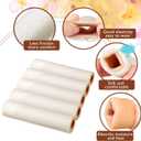 Tondiamo 6 Pieces Foam Toe Protector Sleeves Foam Bandages Tube Toe Cushion for Feet, Bunion, Hammer, Callus Corn, Bliste, Pain Relief(Large,Beige)