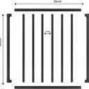 36" W x 42" H Outdoor Deck Gate Kit, Black HeavyDuty Steel AntiRust Deck Gate, Outdoor Fence Gate for Deck Railing, Patio, Porch, Garden & Yard