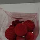 42PCS Red Velvet Christmas Ball Ornaments, Flocked Vintage Rustic Farmhouse Baubles in Assorted Sizes for Xmas Tree Decorations, Hanging Ornaments for Home, Party & Wedding Dcor (Burgundy Red)