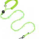 PetBonus 5 FT LED Dog Leash, Rechargeable Light Up Rope Dog Lead, 3 Lighting Modes, Thick Soft Padded Handle, Safer Night Walking for Small Medium Dogs (Green)