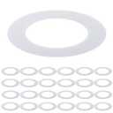 24 Pack Goof Rings for 4 Inch Recessed Lights, Outer Diameter 6.5”, Inner Diameter 4.13”, Matte White Recessed Lighting Trims for Down Light, Durable Plastic Design, Flush Mount
