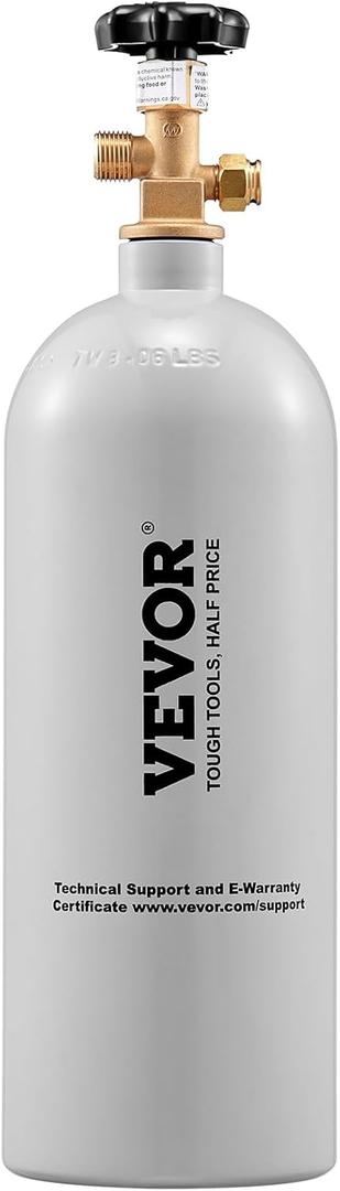 VEVOR CO2 Tank, 5 lbs New Aluminum Alloy Cylinder, CO2 Air Tank with Light Gray Spray Coating, CGA320 Valve & Adjustable Pressure, DOT Approved Cylinder for Draft Beer Dispensing and Soda Maker VEVOR CO2 Tank, 5 lbs New Aluminum Alloy Cylinder, CO2 Air Tank with Light Gray Spray Coating, CGA320 Valve & Adjustable Pressure, DOT Approved Cylinder for Draft Beer Dispensing and Soda Maker