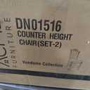 Acme Vendome Wooden Counter Height Chairs in Antique Pearl (Set of 2)