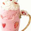 Flower Glass Tea Cup With Spoon Ideal Gift For Women Especially Mom On Valentine's Day Christmas Birthday Durable Coffee Mug (Chrysanthemum, 12 OZ)