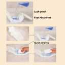 Leak-Proof Bunny Diapers for Rabbits, Disposable Pet Rabbit Diapers, Adjustable Diaper for Bunny (White, XS, Count, 10)