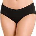 Wealurre Cotton Bikini Women's Breathable Panties Seamless Comfort Underwear (Black, M)