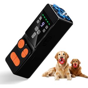 Dog Bark Deterrent Device, 4X Ultrasonic Dog Repeller with Powerful Flashlight, Human & Pet Safe, Effective Training & Deterrent Aid for Indoor/Outdoor Use