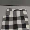 Waterproof Plaid Tablecloth Fabric - Oblong 52x70 Inch Classic Buffalo Tartan Table Cloth for Indoor/Outdoor Use - Washable Table Cover for Dinner, BBQs, and Parties (Black White)