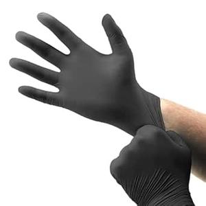 Boss Large Black Nitrile 4 Mil Disposable Gloves (50-Pack)