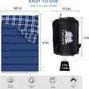 Cotton Flannel Double Sleeping Bag for Camping, Backpacking Or Hiking.Queen Size Two Person Sleeping Bags for Adults. Waterproof and Lightweight Travel Sack Included.