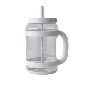 REDUCE WaterDay 80 oz Water Jug with Time/Ounce Markings - Spill-Proof Straw, Durable Tritan - Big Water Bottle for Daily Hydration - Dishwasher Safe, Clear & Easy to Clean, Gray