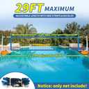 Reinforced Anti-UV Replacement Pool Volleyball Net Only with Scoring Clamps, 15 ft Net - Easy Set Up and Long Lasting