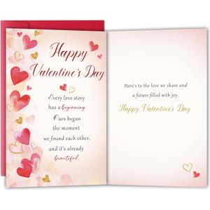 Romantic Valentines Day Card Gift for Him Her, Sweet Love Story Greeting Card for Boyfriend Girlfriend Husband Wife, Anniversary or Valentines Gift