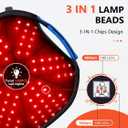 Red Light Hair Growth Cap, Red Light Therapy for Head, Red Infrared Light Therapy 660nm & 850nm & 940nm wavelength with Timer & Controller
