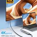 USB C Hub HDMI Adapter for Monitor, VIENON 7 in 1 USB C Docking Station with 4K HDMI, SD/TF Card Reader Compatible for MacBook Pro, XPS More Type C Devices