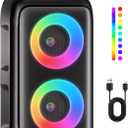Bluetooth SpeakerPortable Party Speaker with Colorful LightsWireless Speaker with HD Loud,Surround Sound Systems Support TWS/AUX/USB/TF Card Ideal for Party,Home,Outdoor Camping (medium)