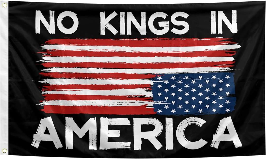 4 x No Kings In America Flag 3x5 Feet With 2 Brass Washers Outdoor Garden Yard Lawn Outdoor Flag
