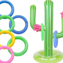 Ring Toss Game, Ring Game for Kids, Inflatable Cactus Ring Toss Game Set, Party Game for Kids & Adults - 2x