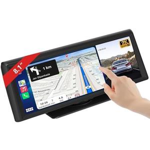 8.1" Wireless Carplay Screen for Car with 2K DVR & 1080P Backup Camera, Portable Touchscreen Car Stereo with Carplay & Android Auto, BT/FM/AUX/GPS Nav/Mirror Link/Voice Control for My Old Car 8.1" Wireless Carplay Screen for Car with 2K DVR & 1080P Backup Camera, Portable Touchscreen Car Stereo with Carplay & Android Auto, BT/FM/AUX/GPS Nav/Mirror Link/Voice Control for My Old Car