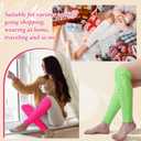 Satinior 6 Pairs Leg Warmers for Women Warm Winter Christmas Boho Long Boot Socks Knitted Sleeve Cable Socks for Y2k Party (Bright Color)