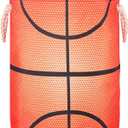Basketball Laundry Basket for Boys Room Decor, Kids Nursery Hamper Gift for Bathroom Bedroom Sports Room Accessories, Teens Stuff Storage Bin, 17.71"x13.77" (Style1)