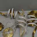 Spiral LED Pendant Light Fixtures, 15IN Modern Pendant Lights Adjustable Height 4000K Gold Kitchen Island Light Chandeliers for Dining Room Hanging Lights, 1 Pack