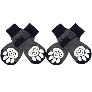EXPAWLORER Anti-Slip Dog Socks-4 Pcs Double Sides Grips Traction Control On Hardwood Floor,Dog Shoes Paw Protector for Hot Pavement, Prevents Licking, for Dogs, M