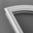 Pushglossy 22" x 10" Entry Door Glass Insert Half Round Top Exterior Door Window Inserts Replacement Kit for Home Improvement(1 Lite Low-e Glass,White)