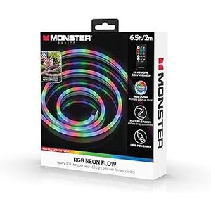 Monster 6.5 ft Multi-Color Flow Technology Neon-LED Strip, Strong Shape-it Material, Xtreme Easy Installation