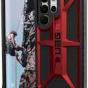 URBAN ARMOR GEAR UAG Designed for Samsung Galaxy S22 Ultra Case Red Crimson Rugged Lightweight Slim Shockproof Premium Monarch Protective Cover, [6.8 inch Screen]