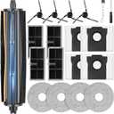19 Pcs TriCut Brush Accessories Kit for Dreame X40 Ultra/X40 Master/L40 Ultra/Mova P10 Pro Ultra/Mova P50 Pro Ultra, include 1 Brush, 4 Dust Bags, 4 Filters, 4 Mop Pads, 4 Side Brushes, 2 Tools