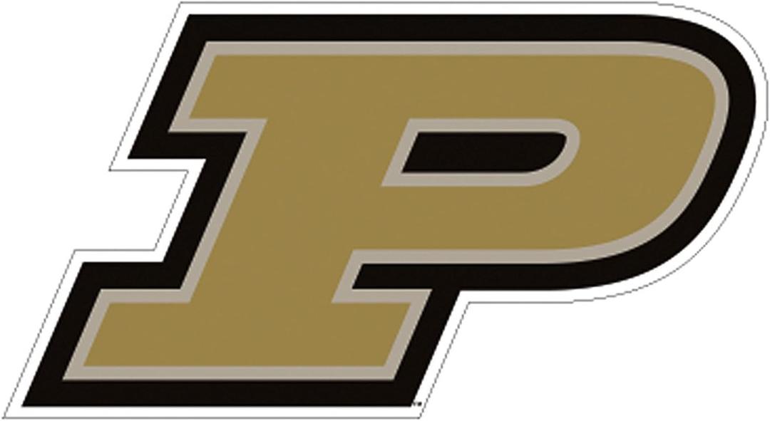 Purdue Boilermakers Premium Large 12" Die Cut Vinyl Decal, P, Cornhole Boards