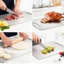 3 PCS Stainless Steel Board for Kitchen, Non-Staining&Odor-Free, Burr-Free Edges, Dishwasher Safe, Non Toxic Cutting Boardfor Home & Commercial Food Prep (S+M+L)