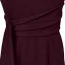 FENJAR Women's Elegance Audrey Hepburn Style Ruched Dress Round Neck 3/4 Sleeve Sleeveless Swing Midi A-line Dresses with Pockets, Calret, Large