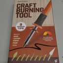 Craft Culture Wood Burning Tool Pen - Craft Burning Tools for Adults & Teens - Wood Burner Kit, Engraver, Carver, Pyrography, Woodburning - Includes 9 Premium Tips - Adjustable Temperature Control
