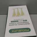 FOCUSLINE 100 Pack Plastic Champagne Flutes, 4.5 Oz Gold Glitter Plastic Champagne Glasses, Disposable Clear Toasting Glasses Recyclable Cups for Wedding Party