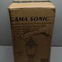 Gama Sonic Imperial II Bulb Post Light, Black UV Protected Resin and Clear Lens, Outdoor Single Lamp with 3" Fitter for Lamp Posts or Pier Base and Warm White 2700K Light (96B50012) Glass Chipped
