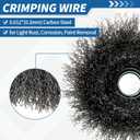 Wire Brush for Angle Grinder (4"/100mm) 10Pack, Crimping Steel Wires 0.012" (Carbon Steel) Wire Wheels with 5/8 Inch-11 Threaded Arbor - for Rust, Cleaning, Deburring on Cast Iron