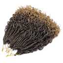 Goddess Box Braids Crochet Hair 12 Inch 8 Packs Pre-looped Bohemian Crochet Boho Box Braids With Curly Ends 3X Crochet Braids Hair for Women Synthetic Braiding (12 inch, T27)