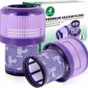 2 Pack Filters Replacement Compatible with Dyson V11 Animal, V11 Torque Drive, V11 Complete, V11 Extra, V15/V15s Detect, Washable, Reusable Cordless Vacuum Filter for Pet Hair, Dirt, Dust