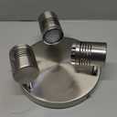 DLLT Industrial Directional Track Light Led, Indoor Round Ceiling Spot Lighting 3-Light for Living Room, Dining Room, Offices, Bedroom, Picture Wall, Kitchen, Warm Light, Gu10 Bulbs Included