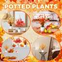 Chuangdi 6 Pcs Artificial Fall Thanksgiving Flowers in Vase 11.8 Inch Fall Thanksgiving Table Centerpieces Faux Potted Plant Fake Flowers in Pot Table Decor for Home Office Party Kitchen(Flower)