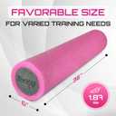 Yes4All High-Density EPP Round Back Roller Foam, Exercise Foam Roller for Yoga, Pilates & Stretching - 36 inch