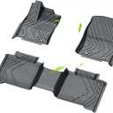 Floor Mats Fit for Toyota Tundra 2022 2023 2024 (Only for CrewMax Cab), Custom Fit All Weather TPE Floor Liners, Front & 2nd Row Car Mats (Black, Set of 3)