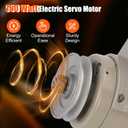 Sewing Machine Servo Motor, 750W Electric Servo Motor, AC110V, 3/4HP, 3450RPM，Industrial Servo Motor with Carbon Brush, Energy Efficient, Quiet Operation, Instructions