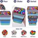 Rtteri 5 Pack Stackable Sorting Trays with 5 Sizes Holes, Classic, Muted