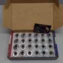 M12x1.5 Lug Nuts with Mag Flat Seat 24 pcs 13/16" 21mm Hex 1.46x1.18 Chrome Wheel Lug Nut Compatible with Tacoma 4Runner FJ Cruiser Corolla